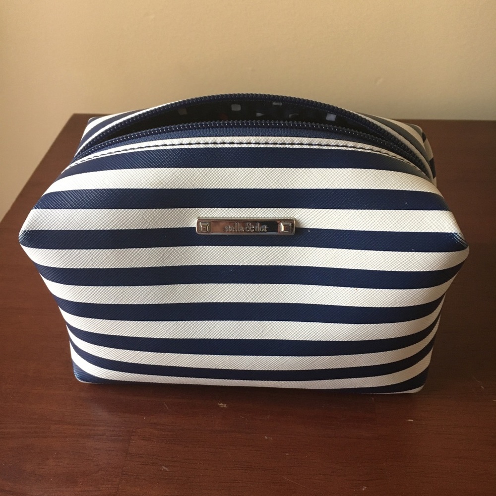 Stella & Dot Striped Pouf - Picture 2 of 7